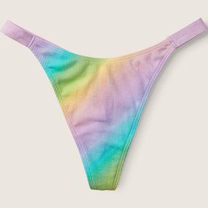 PINK High Leg Logo Thong Panty